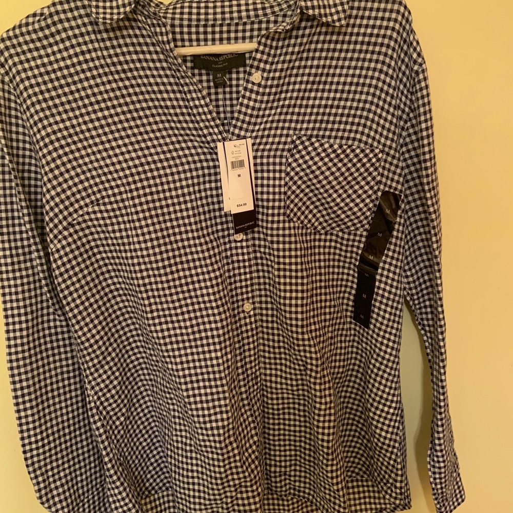Banana Republic Gingham classic fit Button down